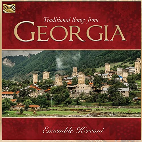 CD cover: Georgian landscape with towers, text “Traditional Songs from Georgia”.