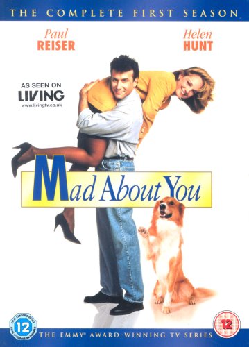 Paul Reiser holding Helen Hunt with a dog sitting beside them on DVD cover.
