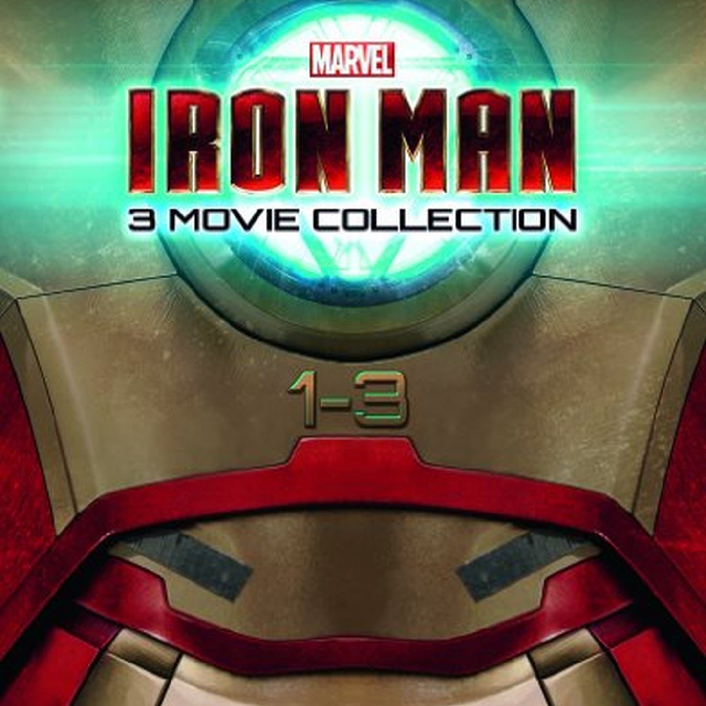 Blu-ray cover featuring Iron Man's helmet with "Iron Man 3 Movie Collection" text.