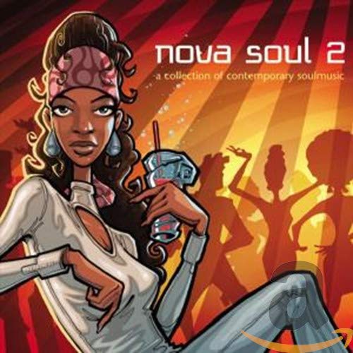 CD cover for “Nova Soul Vol. 2” featuring illustrated woman with drink.