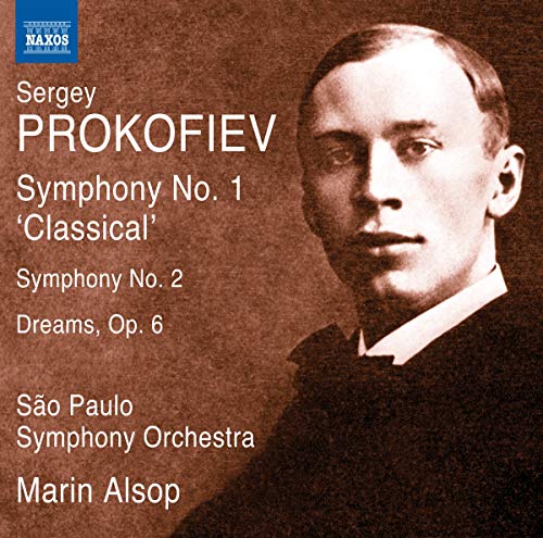 CD cover featuring a portrait of composer Sergey Prokofiev and text details.