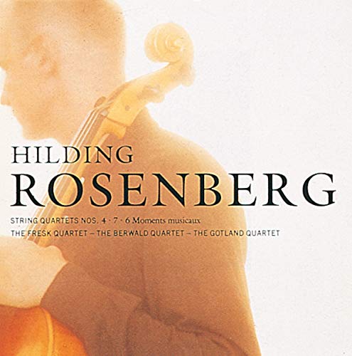 CD cover for Rosenberg Hilding string quartets featuring a cello.
