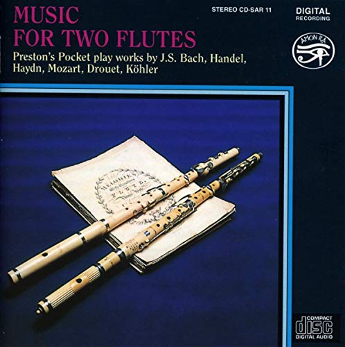 CD cover: two flutes and sheet music on a dark blue background.