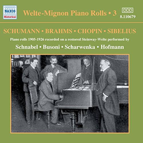 CD cover featuring a vintage photo of pianists at a Steinway.
