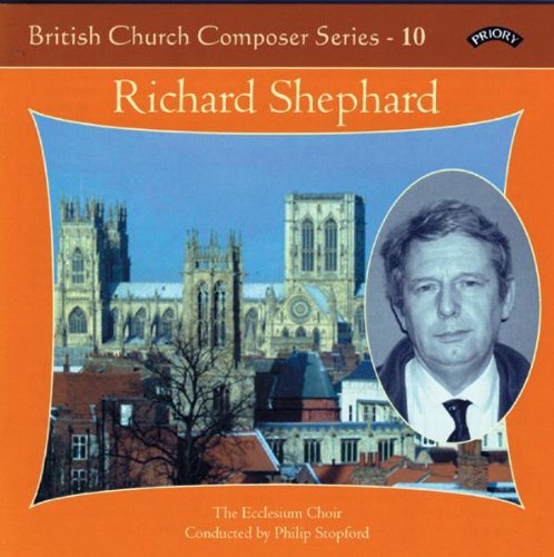 CD cover for Richard Shephard’s church music, featuring York Minster and his portrait.