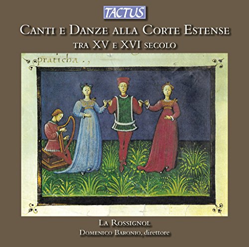 CD cover: Medieval figures dancing with a musician, titled "La Rossignol".
