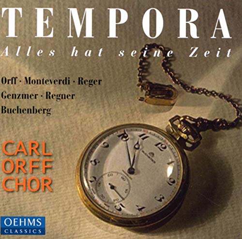 CD cover for Carl Orff Chor’s “Tempora” featuring a pocket watch.