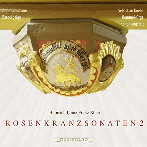 CD cover featuring ornate baroque sculpture and text “Rosenkranzsonaten 2”.