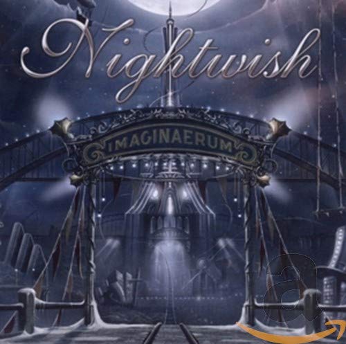 Album cover for Nightwish's Imaginaerum featuring a surreal, gothic architectural gateway under moonlight.