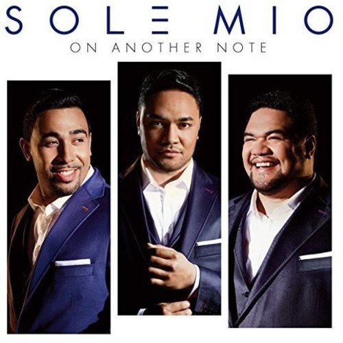CD cover featuring three smiling men in suits, Sole3mio band.