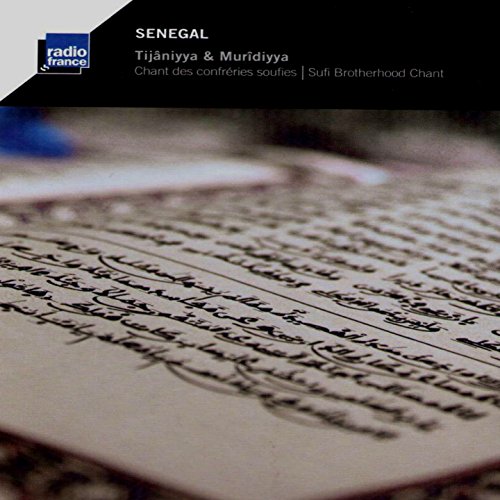 CD cover for Senegalese Sufi Brotherhood Chant with Arabic script imagery.
