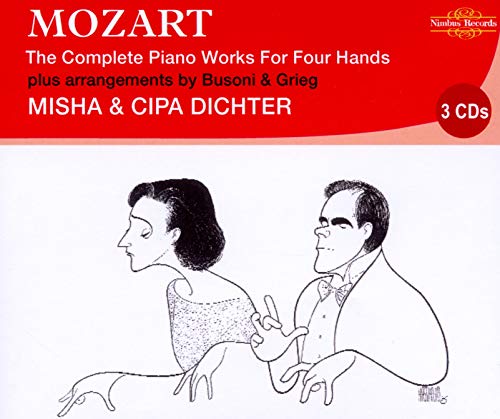 CD cover featuring sketched portraits of Misha and Cipa Dichter, playing piano.