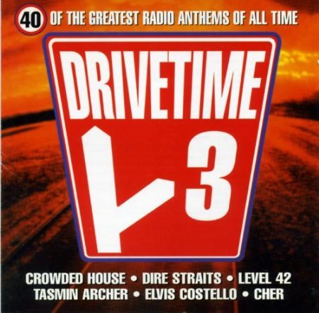 CD cover for “Drive Time Vol.3” with a red road sign design.
