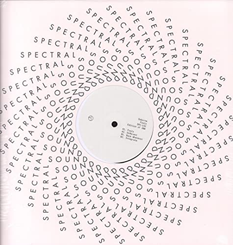 Vinyl record label with repeating text “Spectral Sound” in a circular pattern.