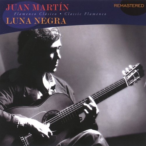 CD cover: Juan Martín playing a flamenco guitar in grayscale.