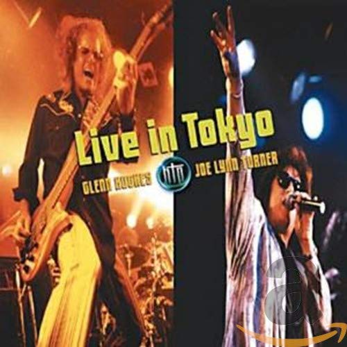 CD cover for Hughes Turner’s “Live in Tokyo” featuring two musicians onstage.