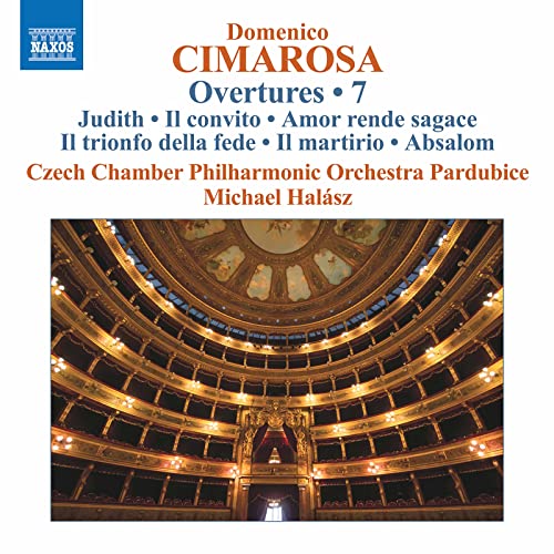 CD cover for Cimarosa overtures, featuring a theater interior.