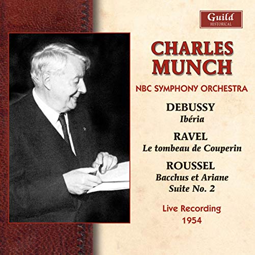 CD cover featuring a portrait of Charles Munch and a list of musical works.