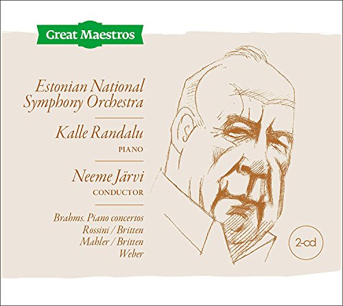 CD cover featuring a sketched portrait of a man and musical composers’ names.
