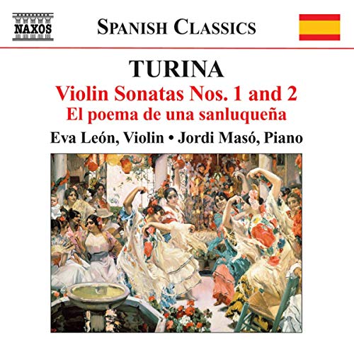 CD cover for Turina violin sonatas with a Spanish garden scene.
