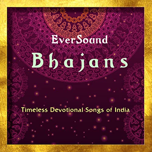 CD cover for "Eversound Bhajans," featuring a floral mandala design.