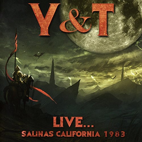 Y&T album cover: knight with dragon, moonlit landscape, and band name.