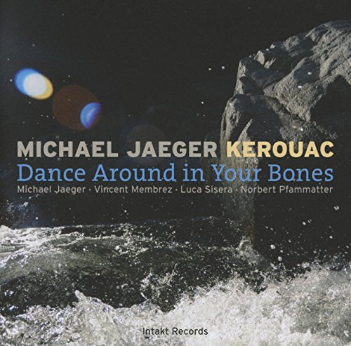 CD cover: dark sky, rocks, waves, and text “Dance Around In Your Bones”.
