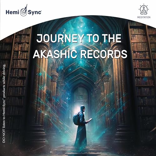 CD cover: person ascending stairs into a glowing, book-lined archway.
