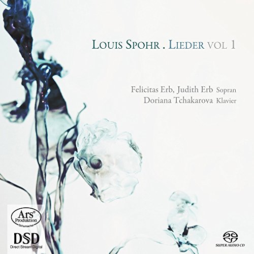 CD cover for Louis Spohr's "Lieder Vol. 1" with floral imagery.