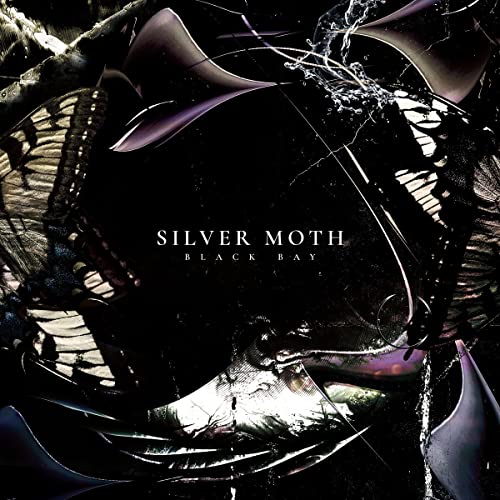 Dark album cover with abstract moth wings and text “Silver Moth - Black Bay”.