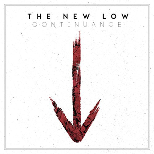 CD cover for The New Low’s “Continuance” with a red downward arrow.