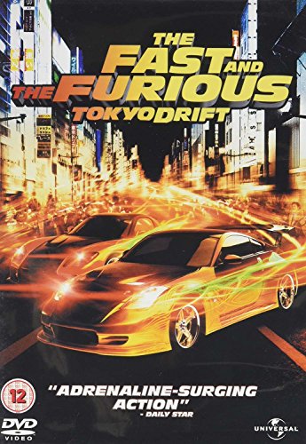 DVD cover for "The Fast and the Furious: Tokyo Drift" with cars.