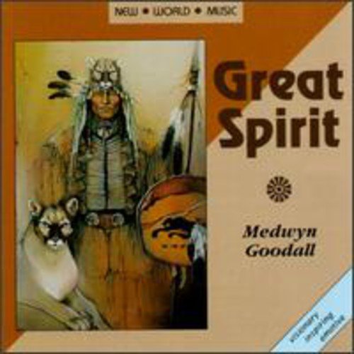CD cover featuring a Native American man with a wolf and text “Great Spirit”.