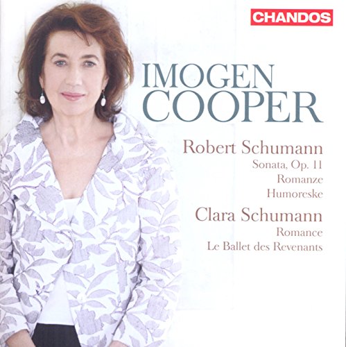 CD cover featuring pianist Imogen Cooper and floral background.