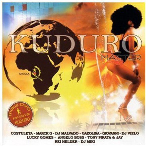 CD cover for āKuduro Masterā featuring a globe and woman in profile.