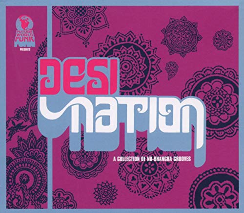 CD cover for “Future World Funk: Desi Nation” with floral patterns.