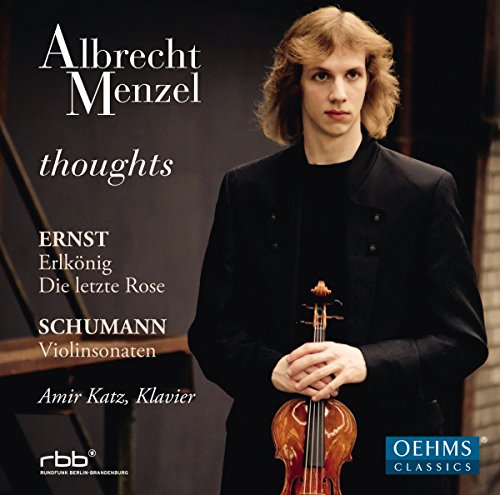 CD cover: Albrecht Menzel with violin, text "thoughts" and composers’ names.