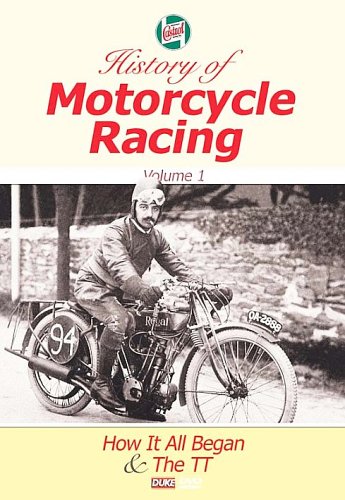 DVD cover: vintage motorcycle racer in black and white photo.