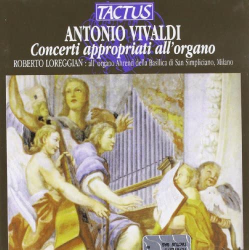 CD cover: painting of angels with organ pipes, text “Antonio Vivaldi”.