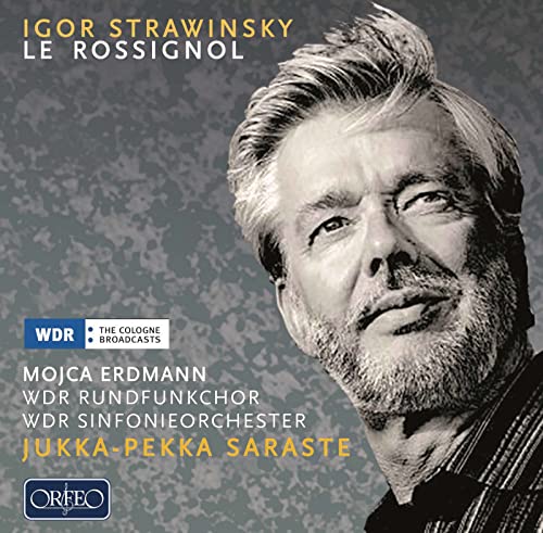 CD cover featuring a black and white portrait of composer Igor Stravinsky.