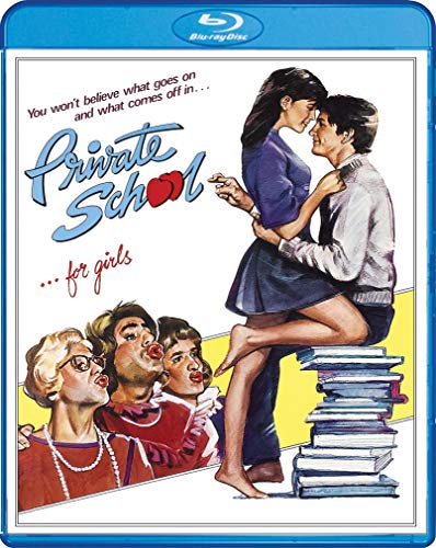 Private School" Blu-ray cover with illustrated couple and students.