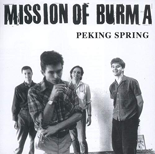 Black and white photo of Mission of Burma band members.