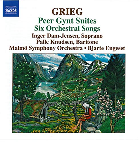 CD cover for Grieg’s “Peer Gynt Suites” with a Norwegian landscape.