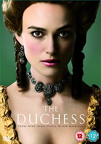 Close-up portrait of Keira Knightley in period costume on The Duchess DVD cover.