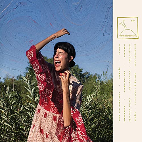 CD cover: woman with raised arm against swirling blue and green.
