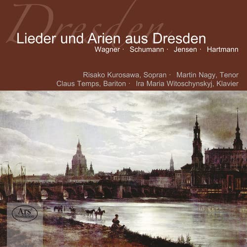 CD cover: Dresden cityscape painting with text listing composers and performers.