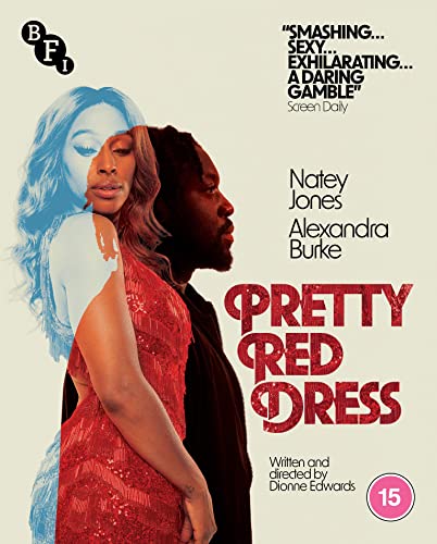 Blu-ray cover for "Pretty Red Dress" featuring two actors and red text.