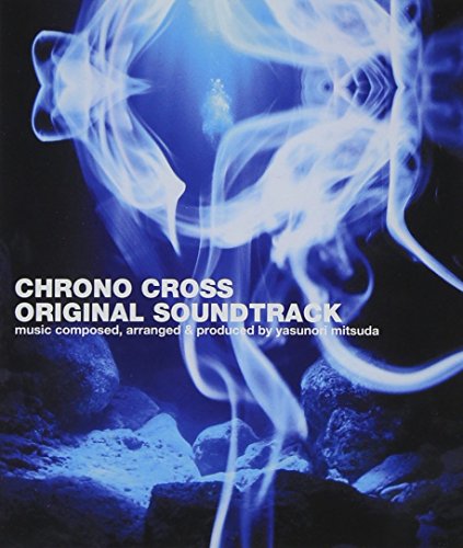 CD cover for "Chrono Cross" soundtrack, featuring blue smoke and text.