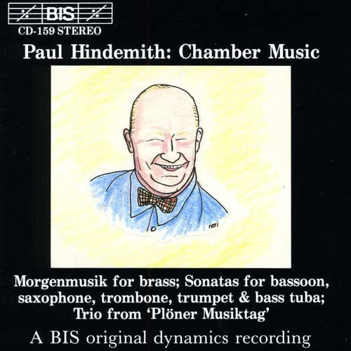 CD cover featuring a portrait of composer Paul Hindemith.