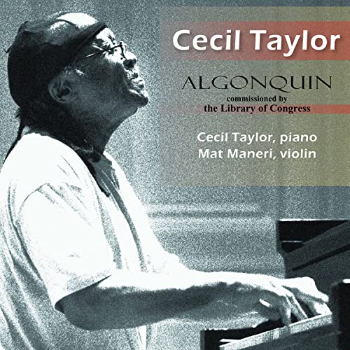 Cecil Taylor album cover featuring a portrait of the pianist at the piano.